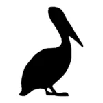 Silhueta de pelicano