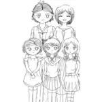 Drei Mädchen animation