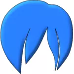 Vektorgrafik blaue Haare für Kind Figur