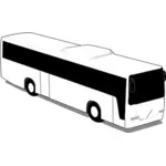 Czarno-biały autobus