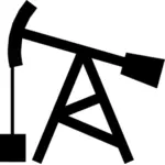 Нефтяная скважина силуэт векторное изображение