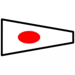 Signaal Japanse vlag vector illustraties