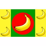 Банановая Республика флага векторное изображение