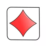 Carte de joc diamante vector semn