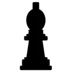 Chesspiece 主教的轮廓矢量图像