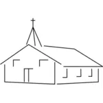 Dibujo de iglesia simple vectorial