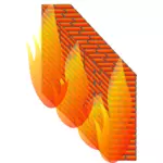 Fotorealistinen palomuuri tietokoneverkkojen vektorikuvaan