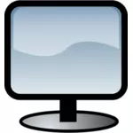 Ilustracja komputer monitor płaski symbol wektor