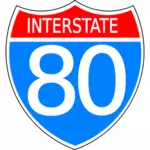 Autostrada Interstate semn vector imagine