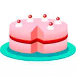 Vaaleanpunainen kakkuvektorikuva
