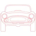 Gezicht voorzijde van Shelby Cobra vectorillustratie