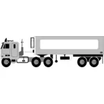 Vector afbeelding van mobiele tankt container vrachtwagen