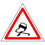 滑りやすい路面交通標識ベクトル画像