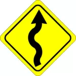 Обмотки дорожный знак осторожно цвет векторное изображение