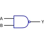 Lógica função NAND desenho vetorial