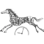 Механическая лошадь векторное изображение