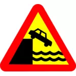 Znak drogowy nabrzeże niebezpieczeństwo wektor wyobrażenie o osobie
