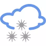 Jäinen sade sää symboli vektori kuva