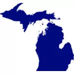 Mapa del vector del estado de Michigan