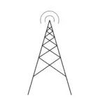 Grafika wektorowa anteny transmisji radiowej