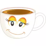 Hymyilevä kahvikuppi