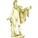 Аполлон в мраморная статуя