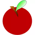 איור וקטורי של תפוח אדום קטן