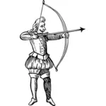 Лучник с луком и стрелами