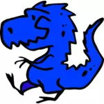 İllüstrasyon soyut mavi dinozor