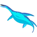 水の明るい青い爬虫類のクリップアート