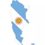 Mapa de Argentina con retraso