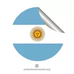 Argentinas flagg på runde klistremerke
