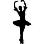 Ballerina svart silhouette