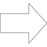 Pfeil nach rechts Vektor-Bild schwarz und weiß