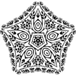 Dibujo vectorial de estrella flores