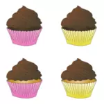 चॉकलेट फ्रॉस्टेड cupcakes