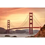 בתמונה וקטורית גשר שער הזהב בסן פרנסיסקו