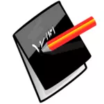 Pensil dan catatan pad gambar vektor