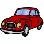 Ilustración vectorial del vieja coche rojo