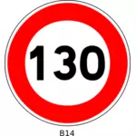 Vektorové grafiky 130 rychlostní omezení dopravní značka