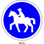 Horsedrivers 唯一的交通标志矢量图像