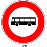 Nu autobuze drum semn vector imagine