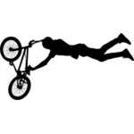 Silhueta de acrobacias BMX