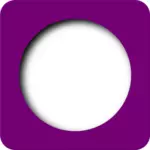 Grafika wektorowa fioletowy zaokrąglone krawędzie obramowania z okrągłe ramki wewnątrz