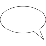 Image vectorielle de bulle de conversation de base avec bordure fine