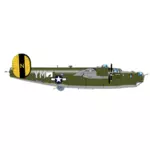 B-24 轰炸机平面矢量图像
