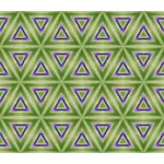 Patrón triangular verde y violeta