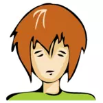 Emo boy avatar vektorový obrázek