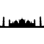 モスクのシルエット画像