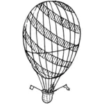 Vektorový obrázek zelený balón na tenký provázek